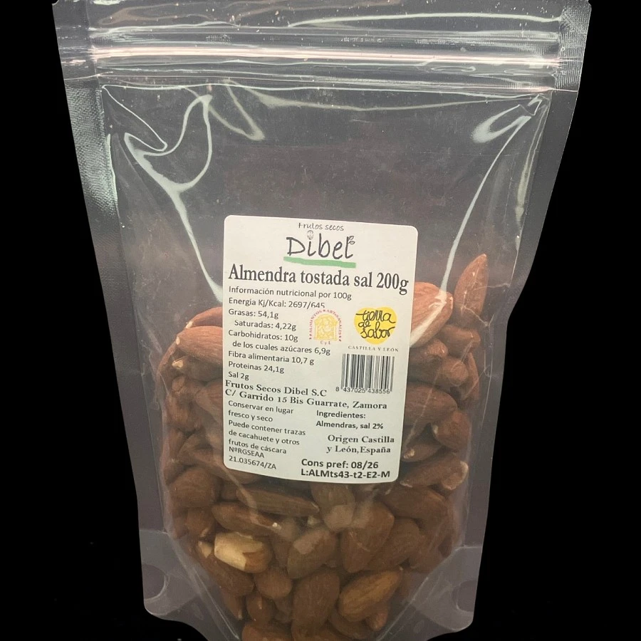 ALMENDRA TOSTADA CON SAL 200g
