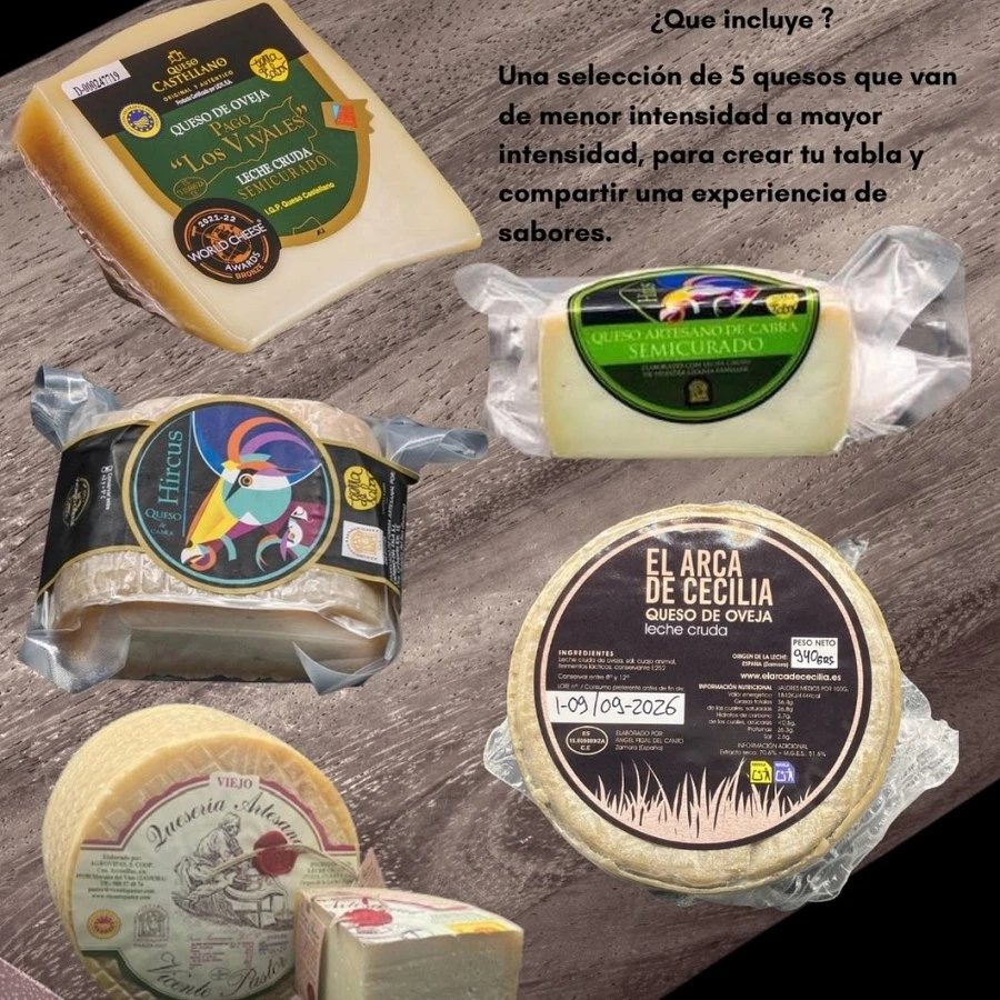 Lote Gourmet de 5 quesos artesanos zamoranos (2 kg aprox.) Lote Gourmet de 5 quesos artesanos zamoranos (2 kg aprox.)